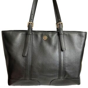 Tory Burch black leather tote bag